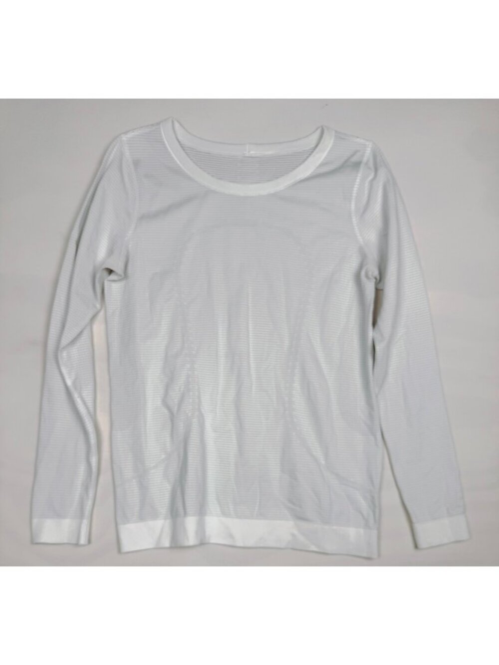 Lululemon Swiftly Tech Long Sleeve Crew White Running Top Approx 8